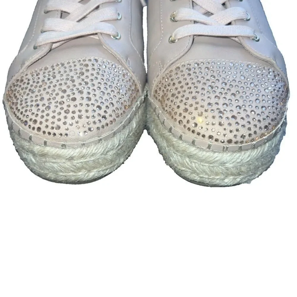 INC International Concepts Sneakers Women 10M Pink Eliza Espadrille Platform